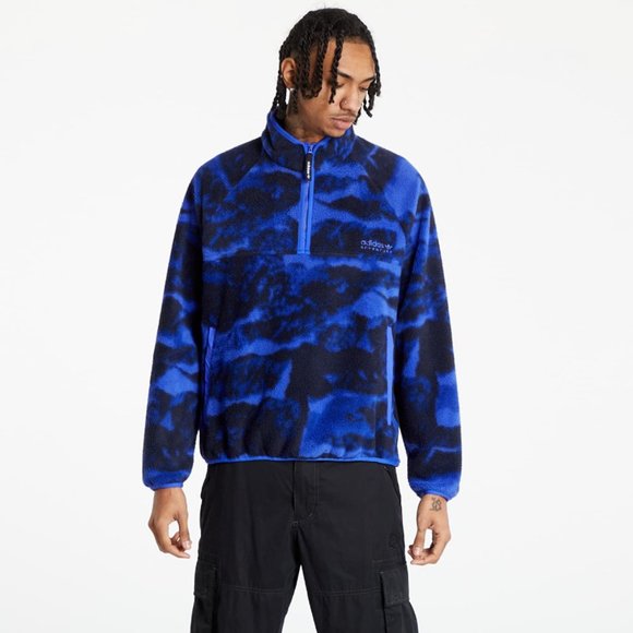ADIDAS ADVENTURE POLAR FLEECE ALLOVER PRINT HALF-ZIP SWEATSHIRT SIZE M - Picture 2 of 8